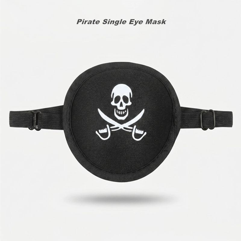 3D Printing Mask - 海賊スタイル 3D シングルアイアイシェード遮光アイマスク調節可能な弾性バンド大人と子供の目の保護快適