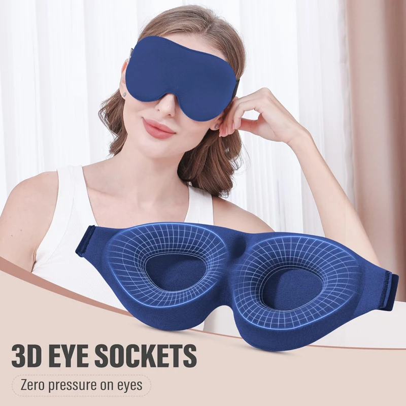 3D Printing Mask - 3Dナイトスリープアイマスク、通気性があり、睡眠に最適な超ソフトマスク、光を遮断し、女性、男性、家族向け、旅行や家庭での使用に適しています。