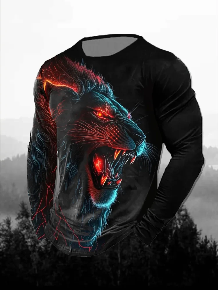 メンズ 3Dプリント 赤いダークスカル柄 長袖Tシャツ ゴシ - 3D Printing Custom のレビューと価格