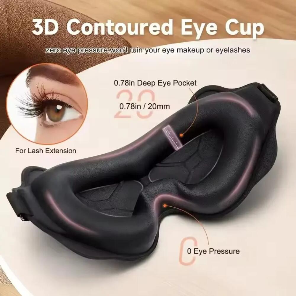 新しい 3D スリープアイマスク立体視男性用と女性用遮光スリ - 3D Printing Mask のレビューと価格