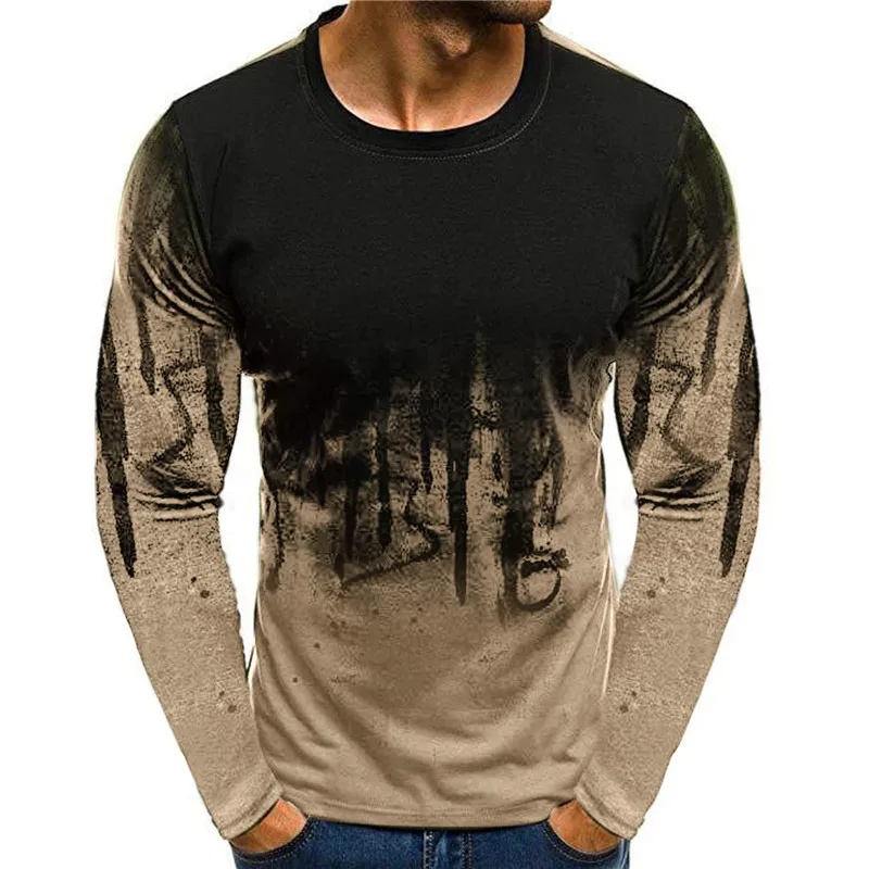 2026年新作、秋冬用メンズ迷彩柄Tシャツ、3DプリントTシ - 3D Printing Custom のレビューと価格