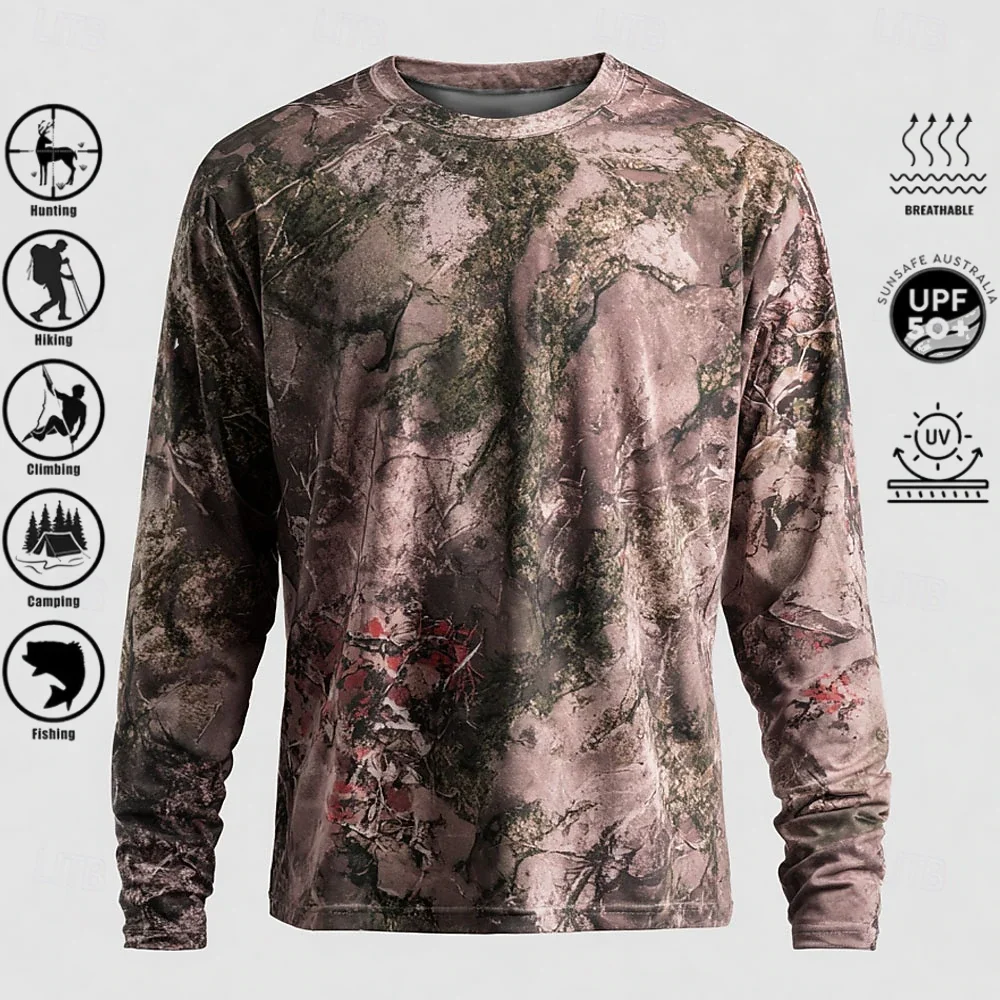 メンズ長袖Tシャツ、ポリエステル素材、3Dプリント迷彩柄、U - 3D Printing Custom のレビューと価格
