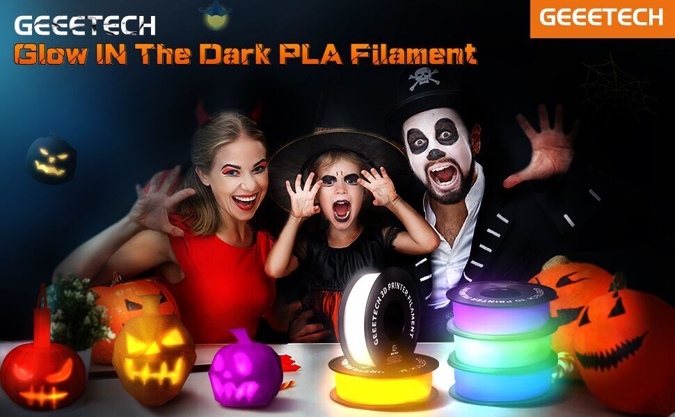 GEEETECH グローPLA 1.75mm 1kg 暗闇で - 3D Printing Nylon のレビューと価格