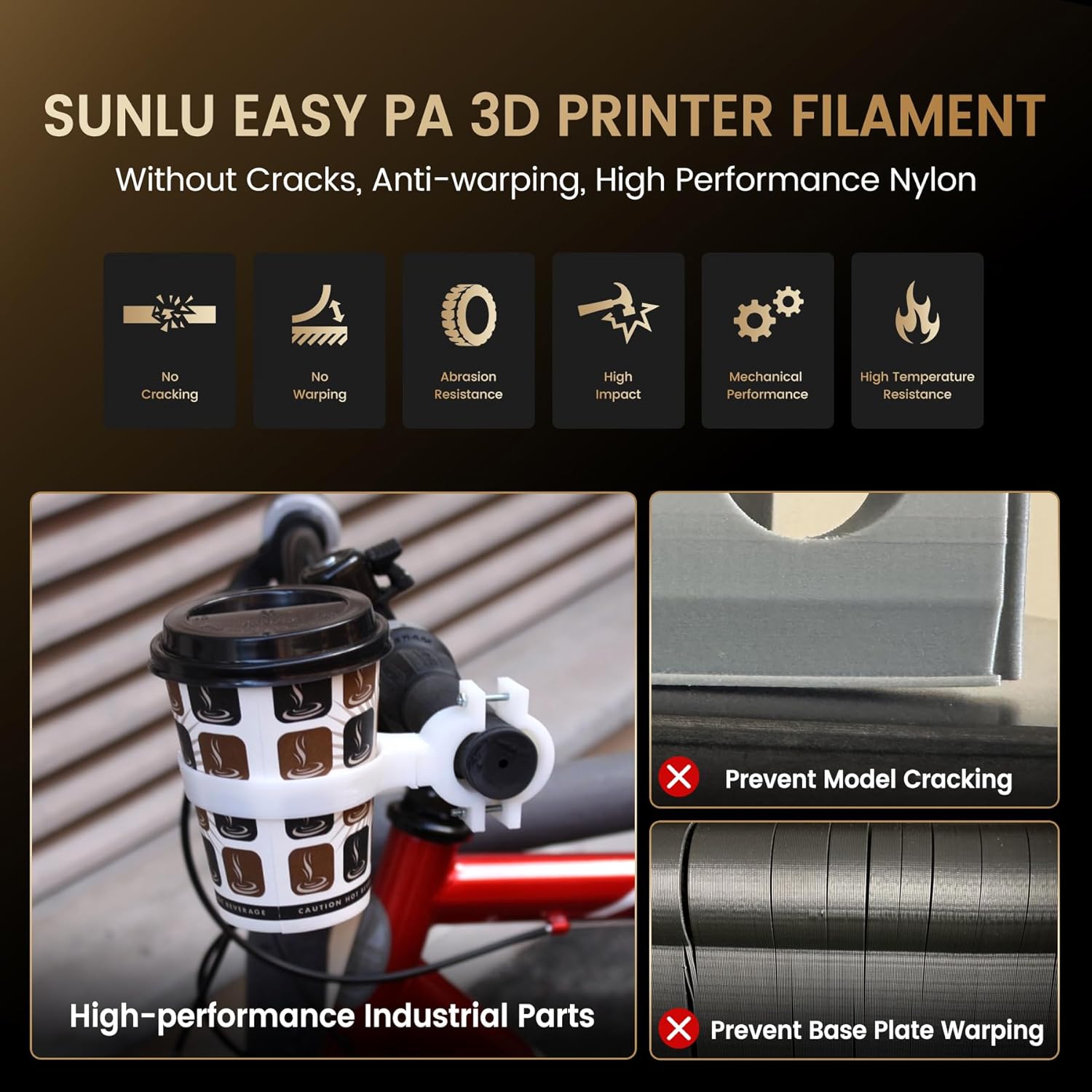 SUNLU 1KG 簡単に印刷できるナイロンフィラメント耐熱 - 3D Printing Nylon のレビューと価格